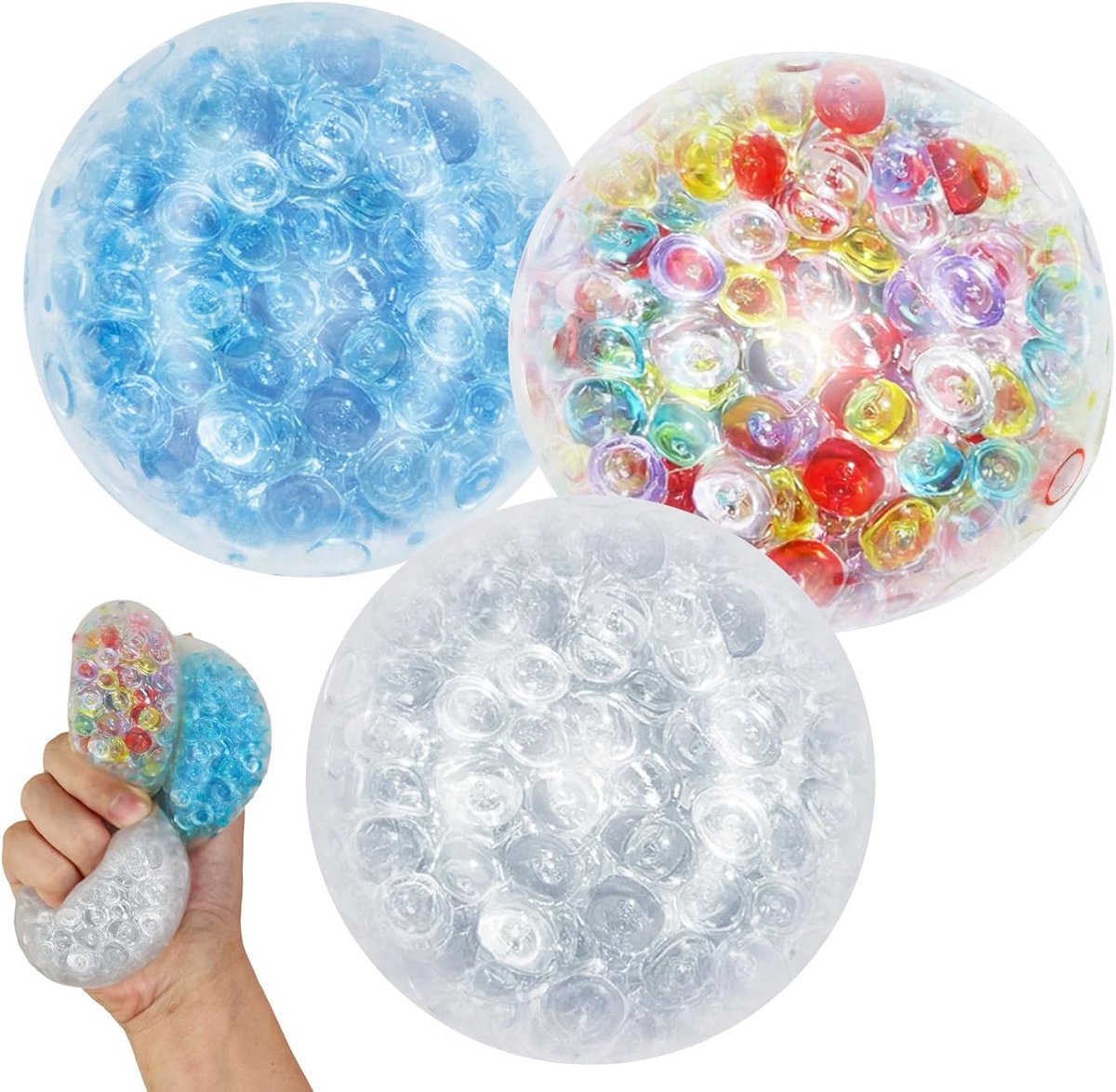 bal voor kinderen, 3 stuks, kneedballen, anti-stress | Stressbal voor ADHD, autisme, kinderen en volwassenen