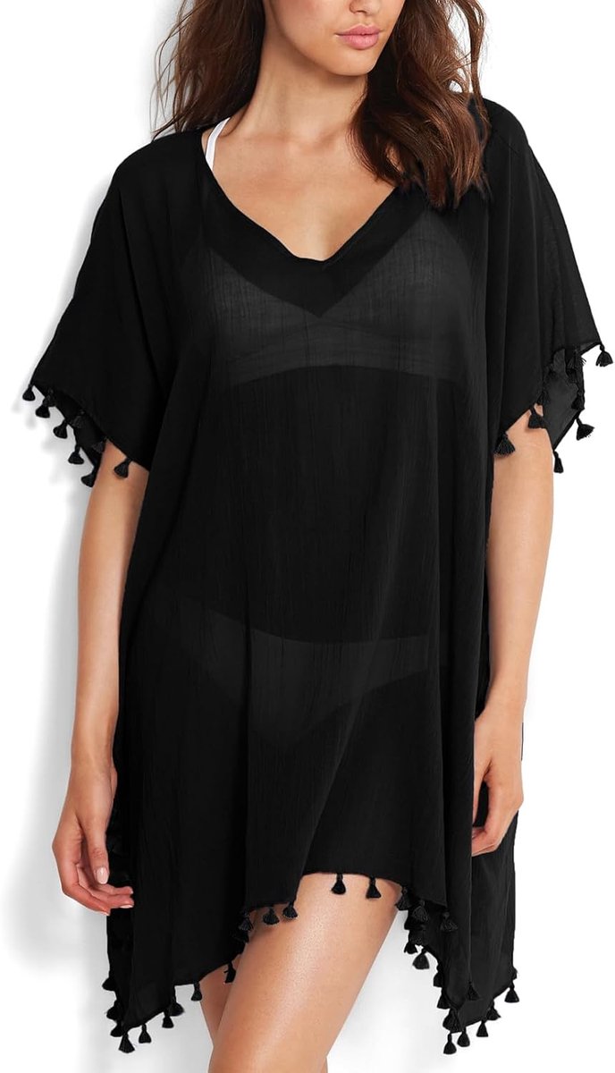 Strandponcho voor dames, zomer, bikini, badpak, cover-up strandjurk