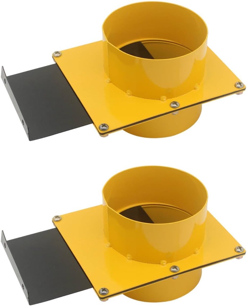 metaal voor stofafzuiger hout stofafzuiger schuifafsluiter afsluiters kanaalklep afzuigsysteem zuigslang timmerwerk(ID100 mm, 2 stuks)