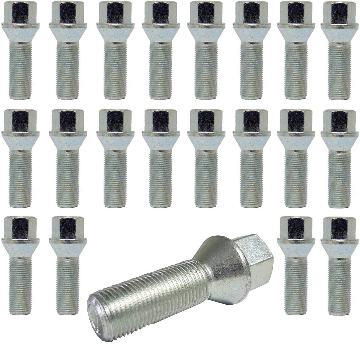 Bouten M12 x 1.5 Kegelband 60 Graden Renault Set 20 stuks
