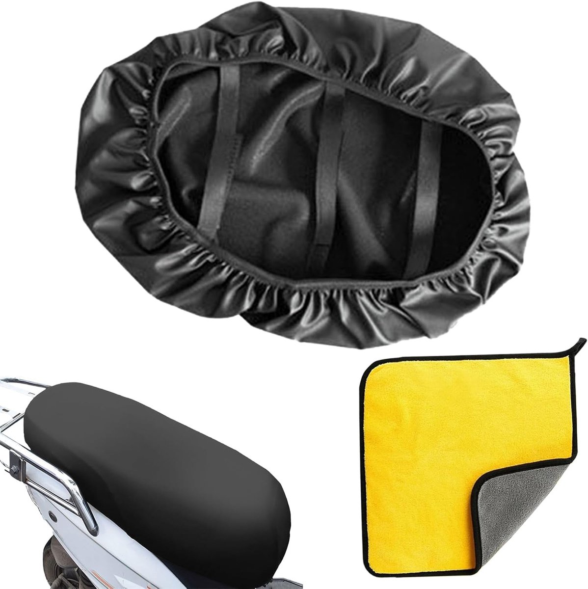 Zadelhoes voor motorfiets, leer, elastische bescherming, universele