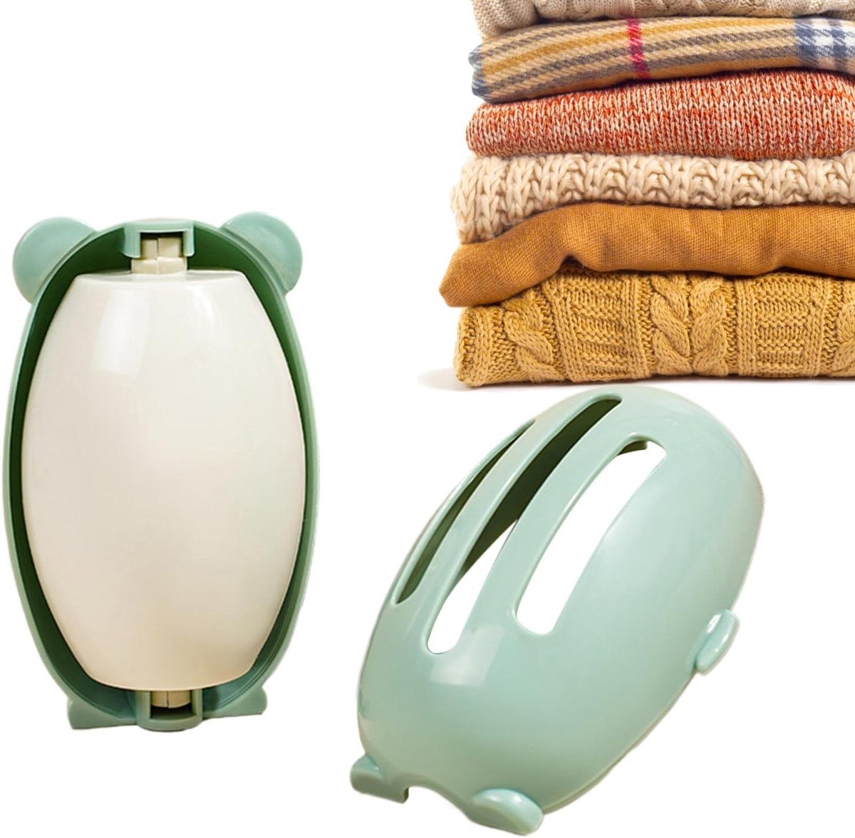 Herbruikbare Pluisroller - Wasbaar Reinigingsgereedschap - Kleding Reinigen - Hoge Hechting Technologie - 10 x 7 cm - Groen