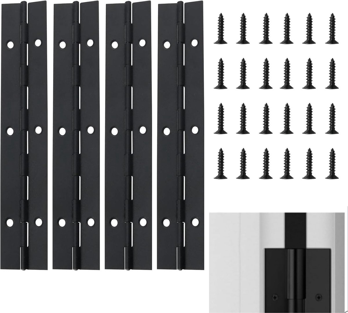 4 stuks, 15 cm, roestvrij staal, scharnier, stangscharnier voor