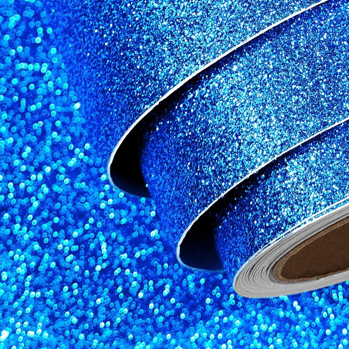 Behang Blauw Glitterfolie Zelfklevend Donkerblauw Zelfklevende Folie Glitterfolie Voor Wandmeubilair Glitterpapier Knutselplotter Folie Vinyl Zelfklevende Folie Decoratie