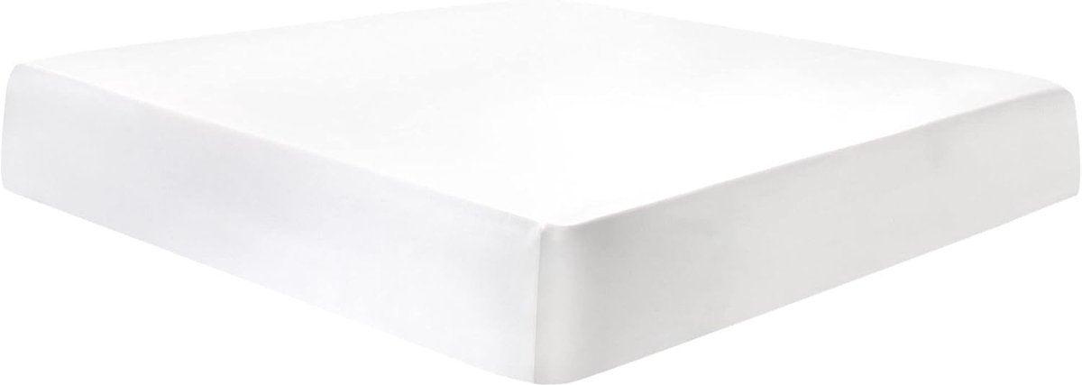 Hoeslaken satijnen laken 140x200cm hoeslaken tot 35cm tophoogte met elastische band wit 140x200x35cm