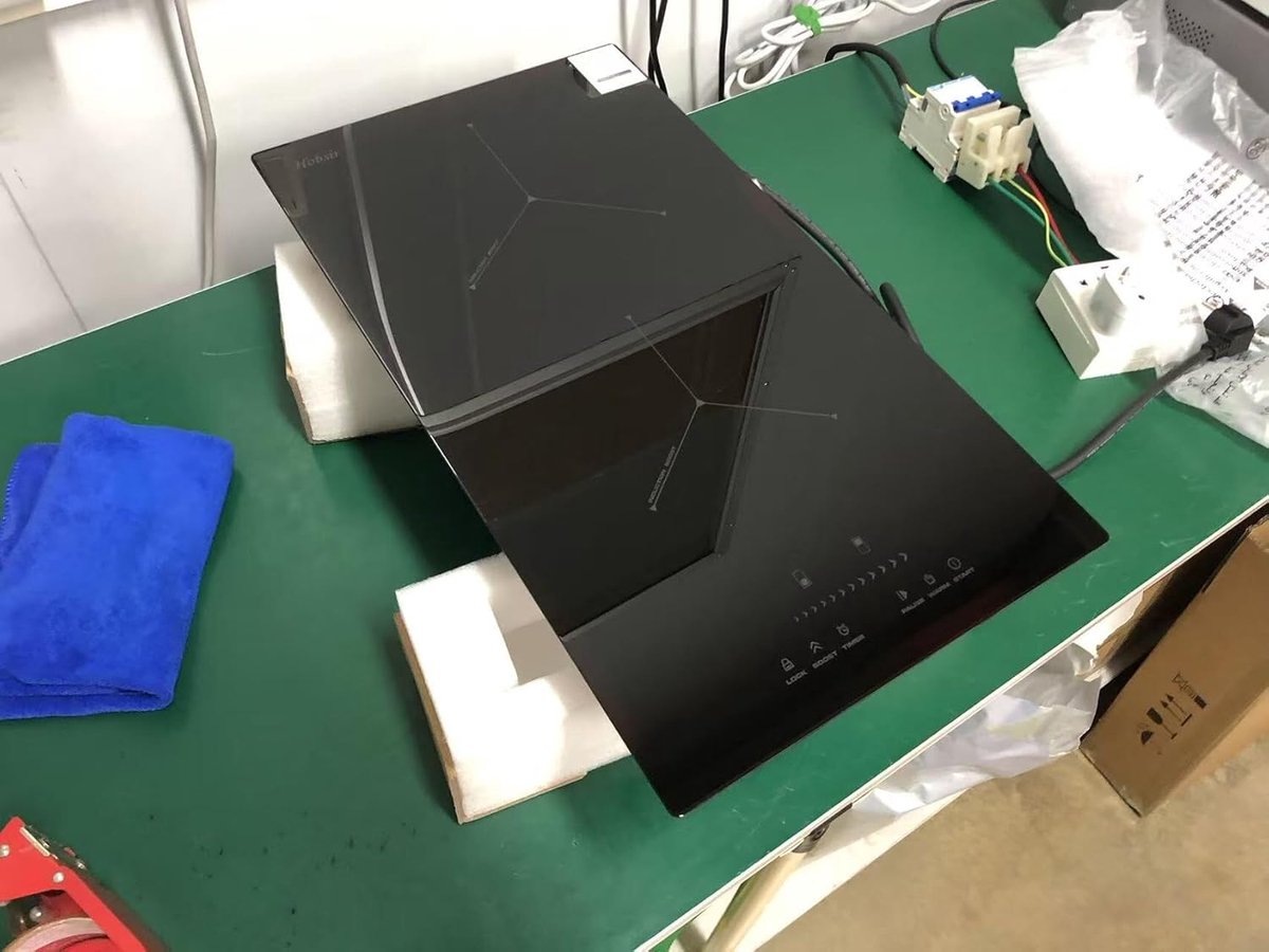 Hobsir 30 cm inductiekookplaat, 2 platen, 3500 W, inbouwkookplaat met stekker, zelfvoorzienende inductieplaat met - ShopVlot