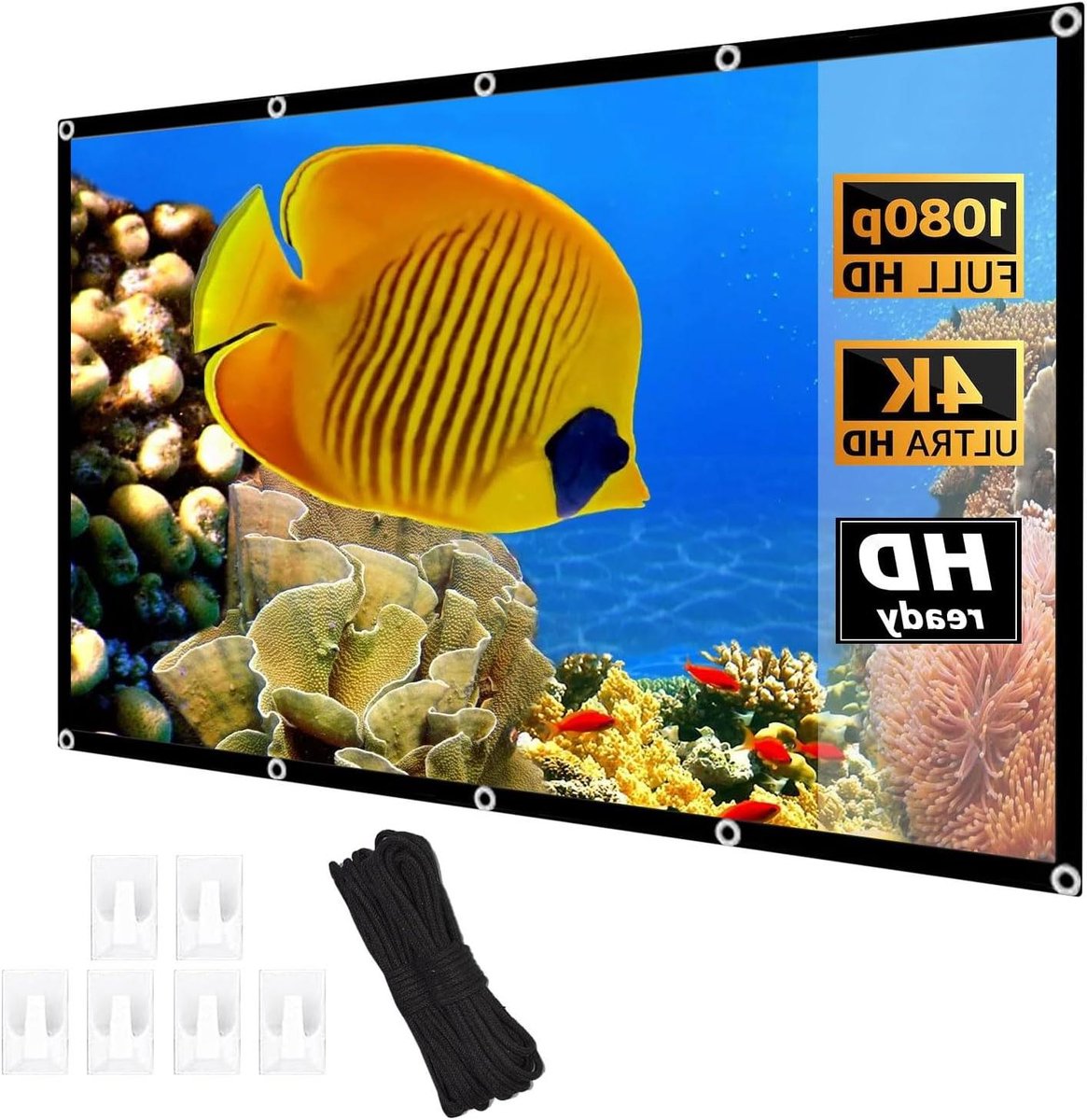 Projectorscherm - Projectiedoek Beamer - Films Kijken Buiten - Anti-licht Stof - 110 inch 4:3 - Wit