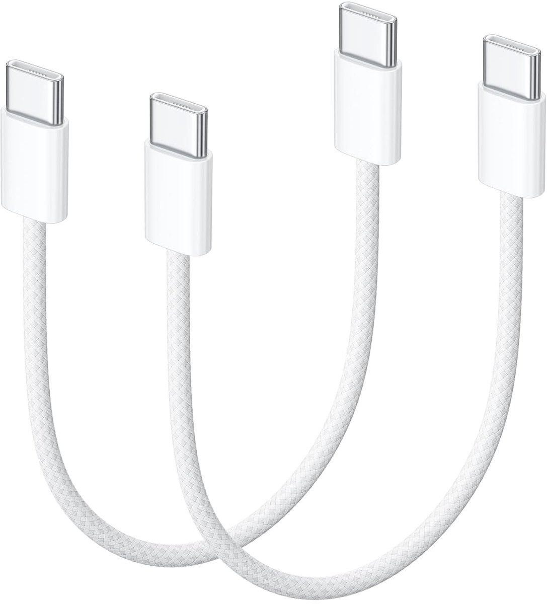 SnelShoppen - USB-C Kabel 2-Pack 0.5M 60W Opladen Kabel USB-C PD 3.0 Snelladen Kabel | USB-C naar USB-C Opladen Kabel voor iPhone 17 16 15 Pro Max/Pro