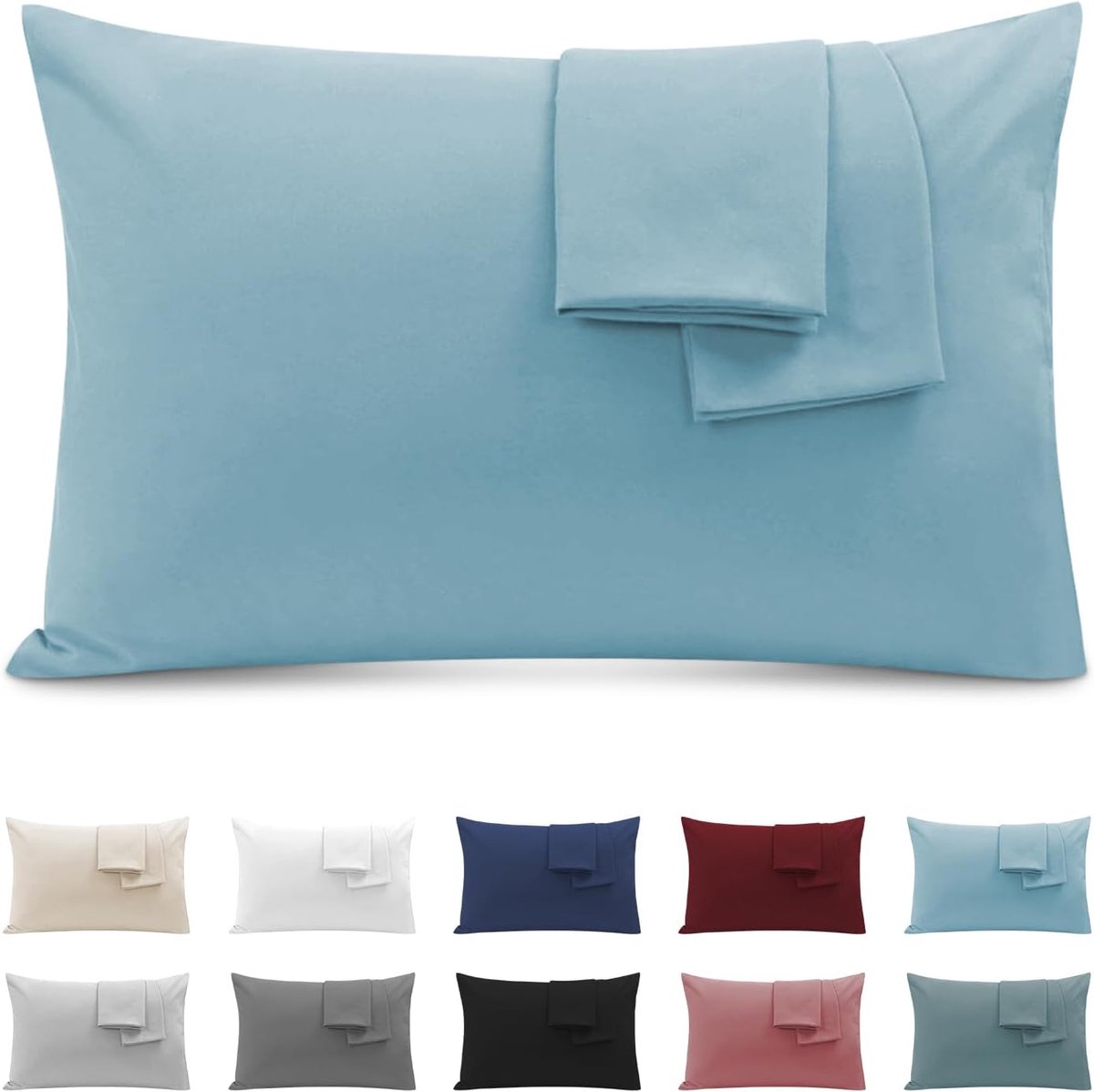 Kussenslopen Voor Tweepersoonsbed 50x70cm, Set van 2 Kussenslopen Gecertificeerd Door Oeko-TEX® In Premium Microvezel - ShopVlot