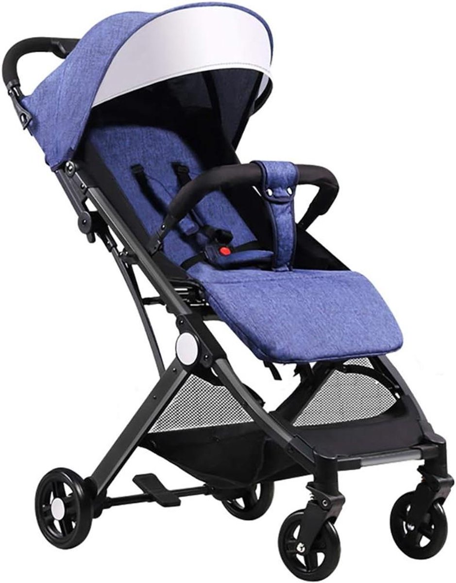 Lichtgewicht Wandelwagen - Buggy Kinderwagen - Reizen met baby - Compact en opvouwbaar - Tot 25 kg - Blauw