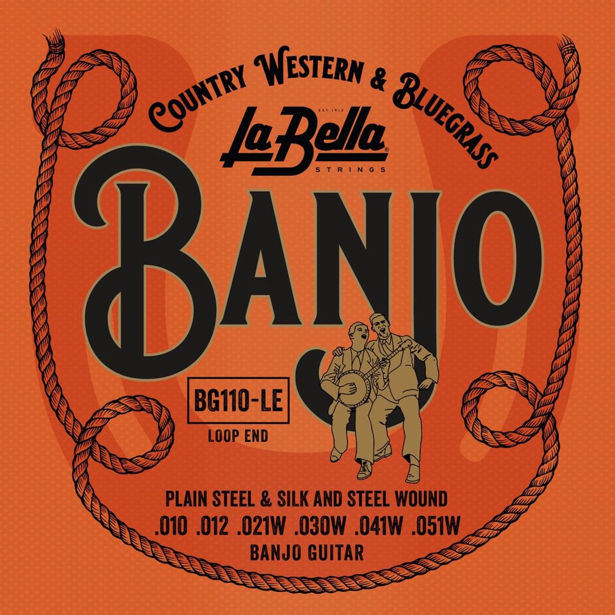 La Bella BG110-LE Silk&Steel Snarenset voor 6-Snarige Gitaarbanjo (10-51)