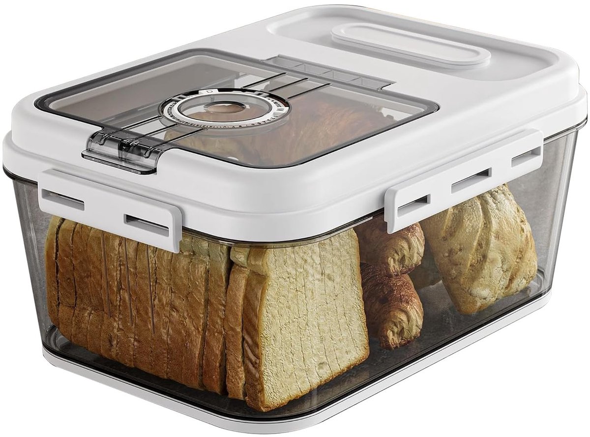 Omgoods - Airtight Lunch Box met Tijdregistratie - BPA-vrije Bewaarbox voor Brood en Snacks