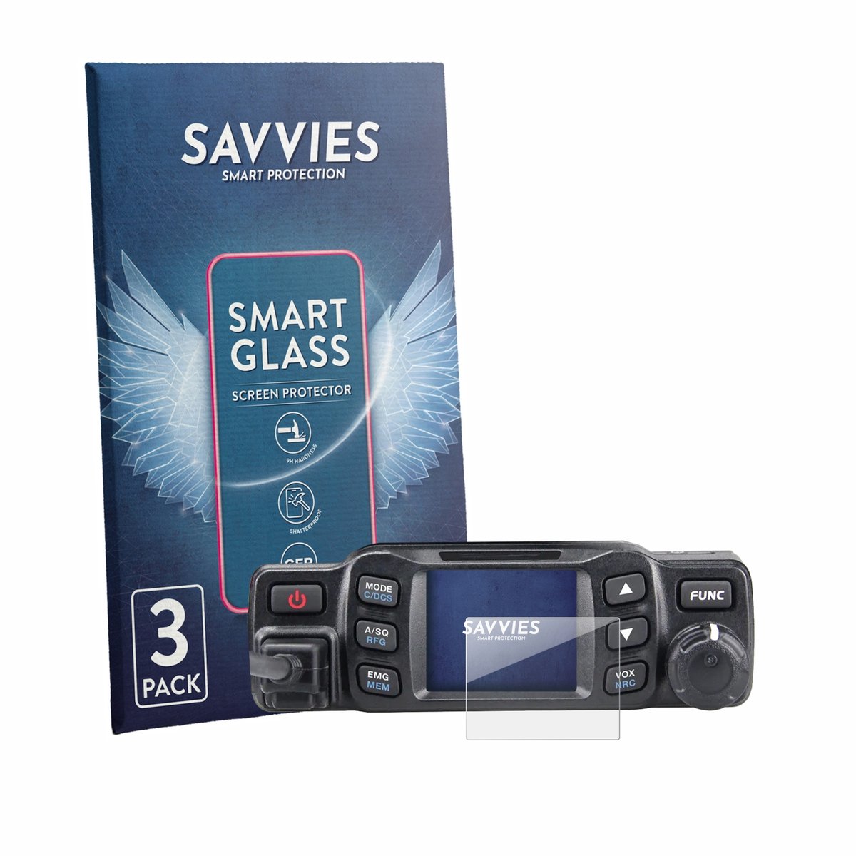 3 Stuks Savvies Screenprotector - geschikt voor Albrecht AE 5900 Mini - beschermfolie glas transparant