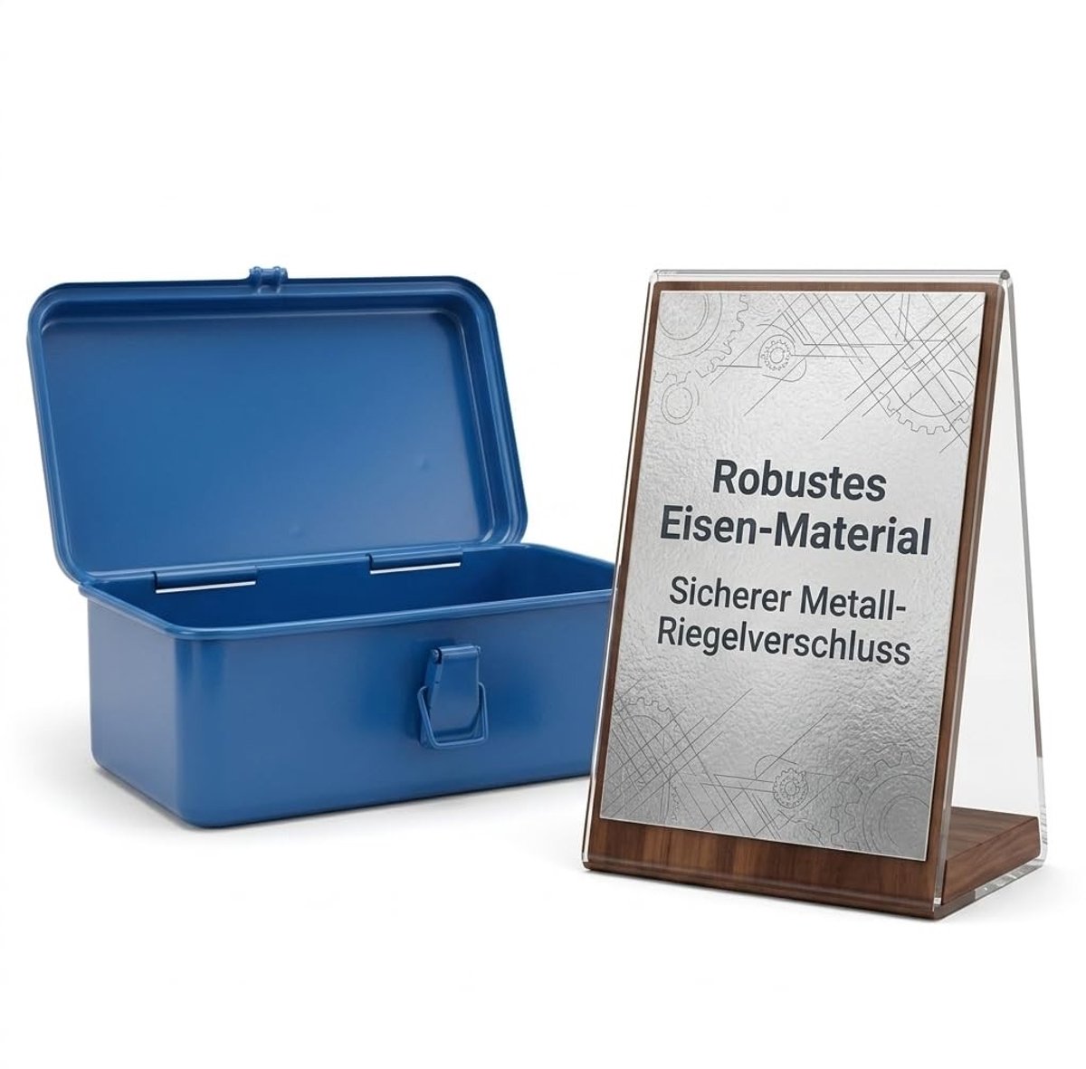 Omgoods - Mini Metalen Gereedschapskist met Vergrendeling