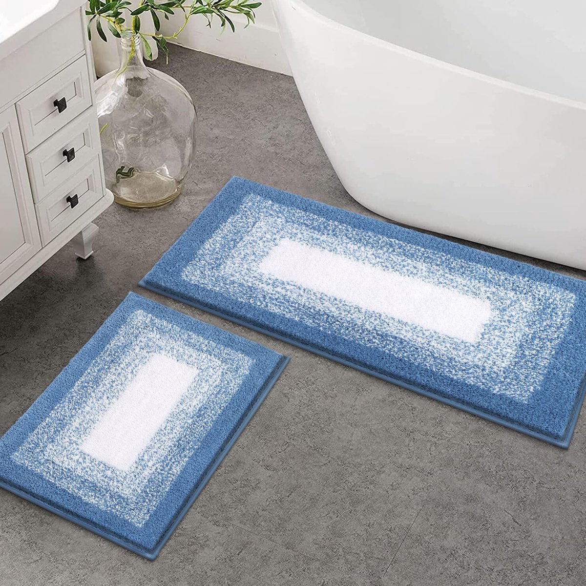 Omgoods - Microfiber Badmat Set 2-delig - Antislip en Absorberend