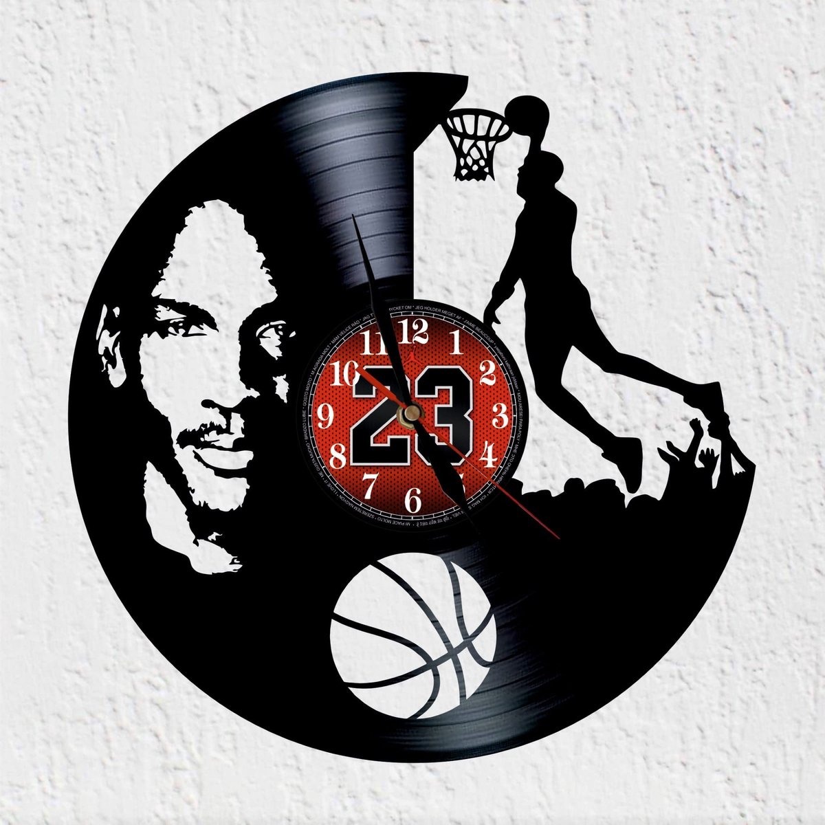 Omgoods - Wandklok van Vinyl - De Beste Basketballer Aller Tijden