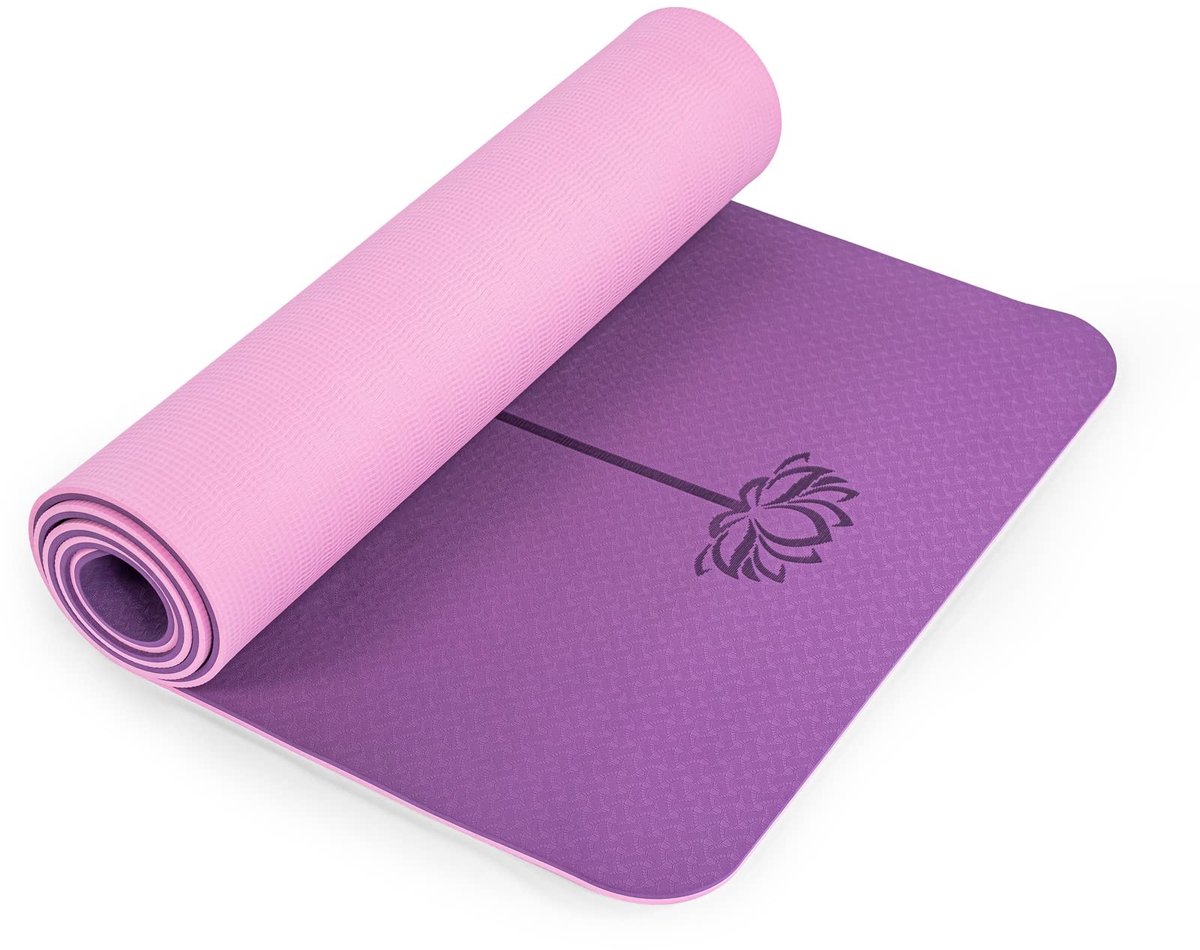 Omgoods - Antislip Yoga Mat met Uitlijningstekens en Draagband