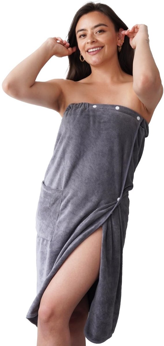 Omgoods - Luxe Sauna Handdoek Badjas voor Vrouwen
