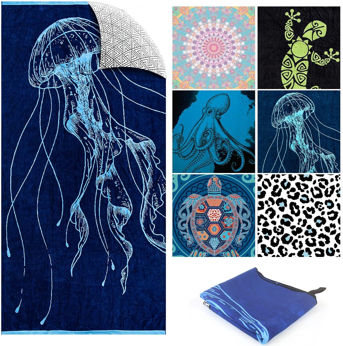 Omgoods - XXL Microfiber Strandhanddoek 90 x 180 cm Sneldrogend
