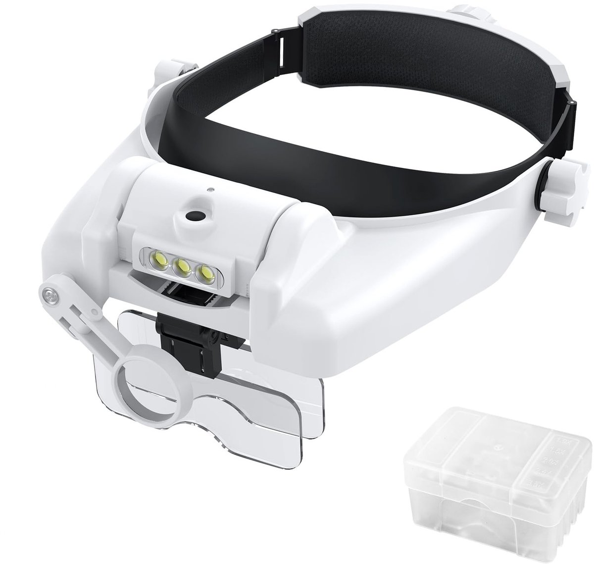 Omgoods - Headband Vergrootglazen met LED Verlichting en 5 Lensen - Upgrade versie