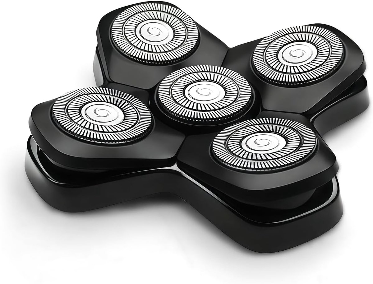 compatibel met MANSCAPED The Dome Shaver, 5 magnetische roterende messen, accessoires voor kale kop, wasbaar en waterdicht, eenvoudige installatie, 1 verpakking