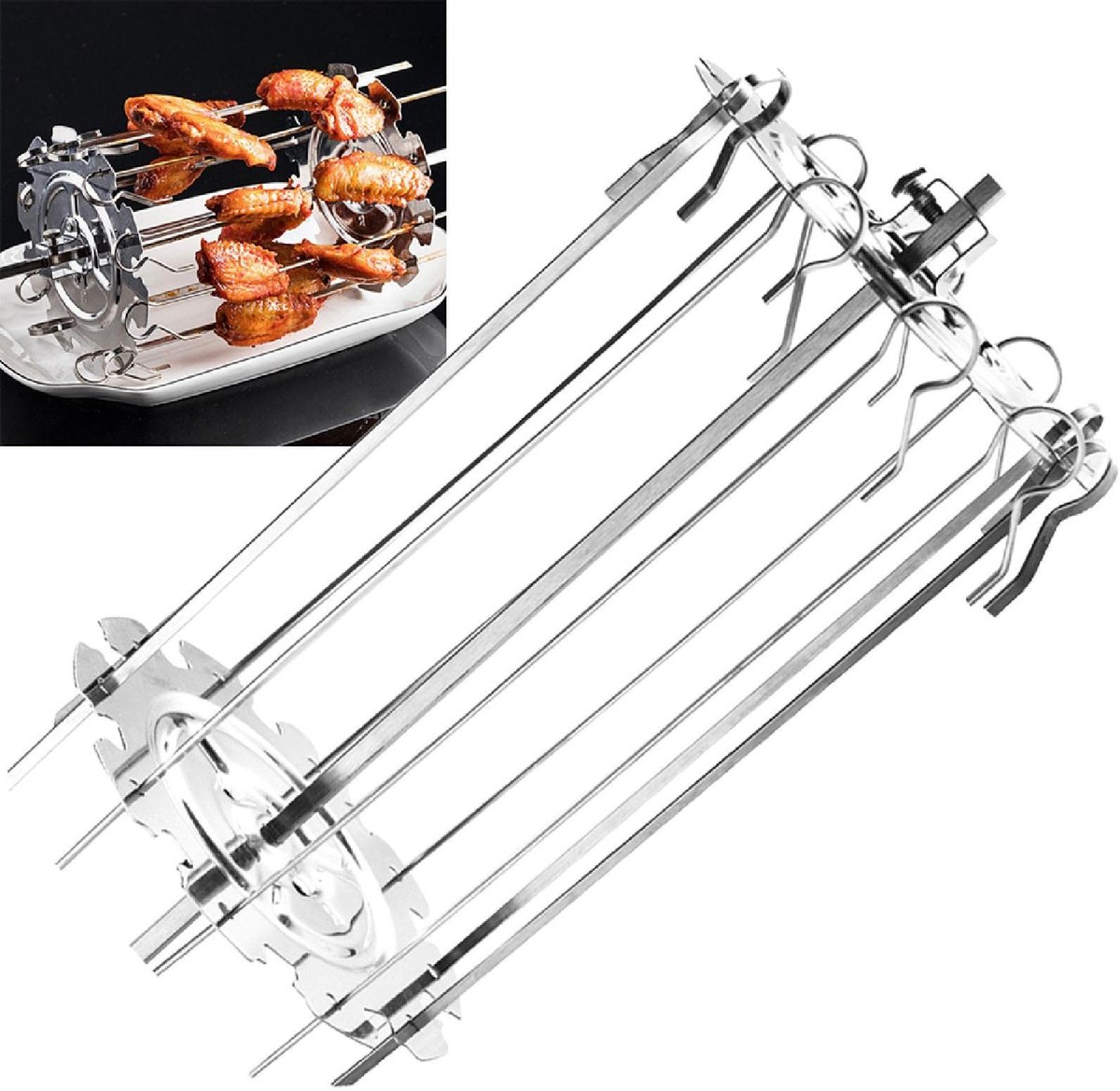 Omgoods - Rotisserie Skewers - Universele Naald Cage Grill