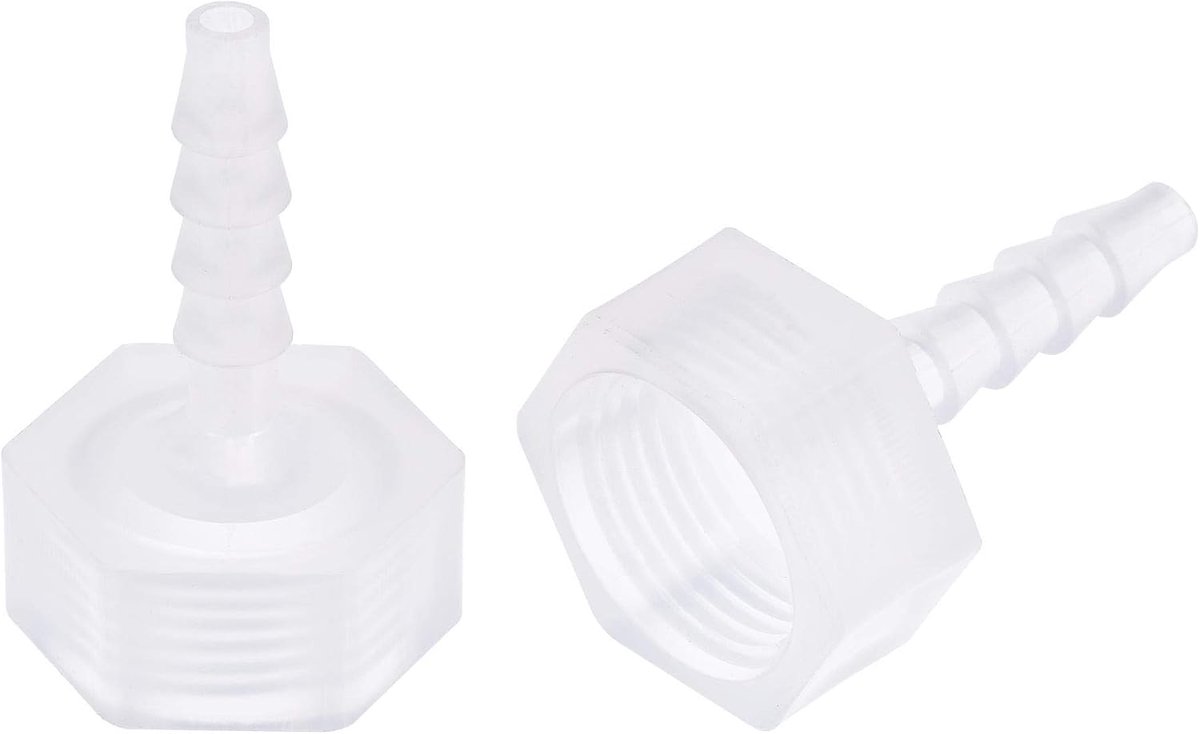 sourcing map 2 stuks slangaansluiting koppeling buisadapter 4 mm stang x G3/8 binnendraad