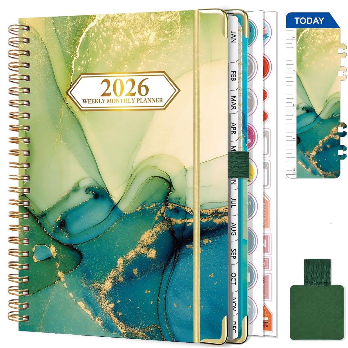 Omgoods - 2026 A5 Weekkalender met Spiral Binding en Stickers