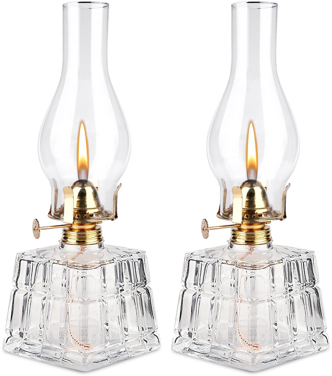 Omgoods - Petroleumlamp Set van 2 Vintage Kerosine Lampen