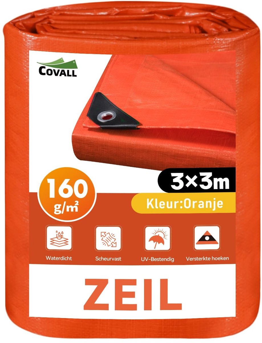 Omgoods - Heavy Duty Waterproof Tarpaulin 3x3 m - UV-bestendig en scheurbestendig