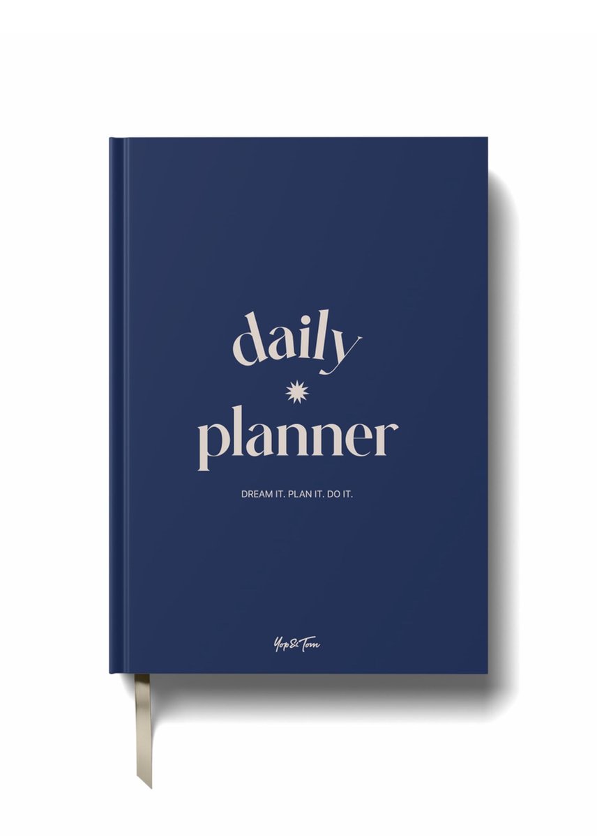 Omgoods - Undated Daily Planner - Productiviteit Planner met Tijdslots - Marineblauw