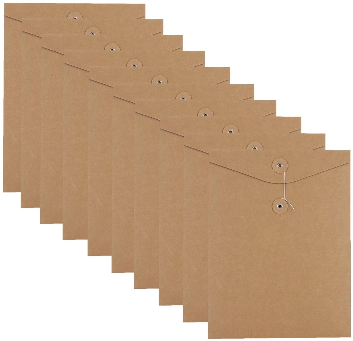 Omgoods - 10 Stuks A4 Kraftpapier Enveloppen - Documenten Organizer
