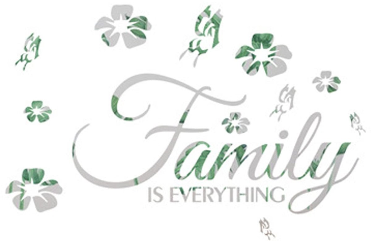 Omgoods - 3D Acryl Spiegel Muurdecoratie - Inspirerende Familie Quotes