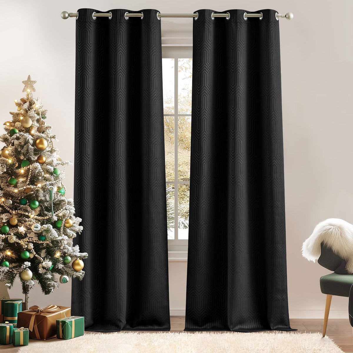 Omgoods - Thermische Gordijnen met Oogjes, 245 x 140 cm