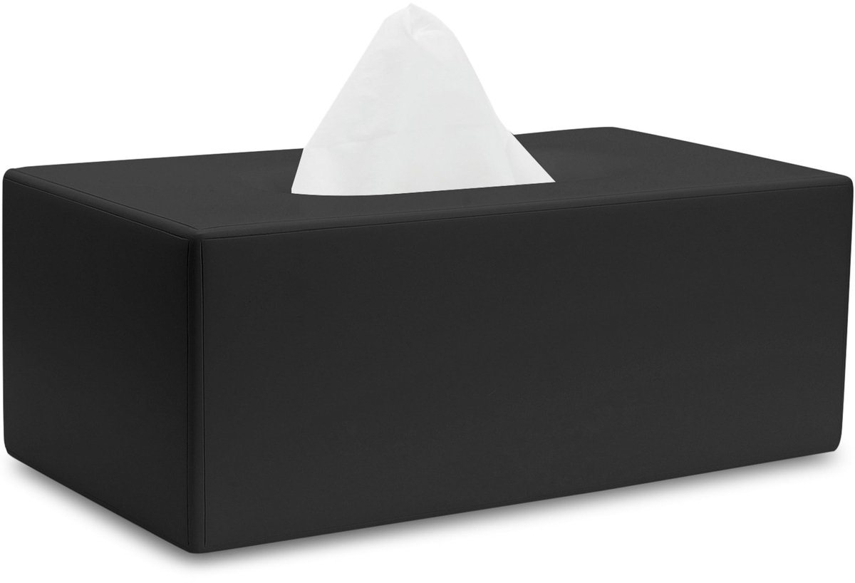 Omgoods - Matte Zwarte Tissuebox - Rectangulaire Dispenser voor Badkamer en Kantoor
