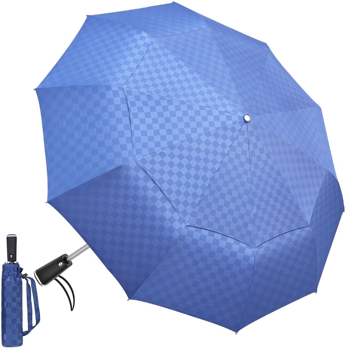 Omgoods - Grote Windbestendige Golfparasol met Automatische Open/Sluitfunctie