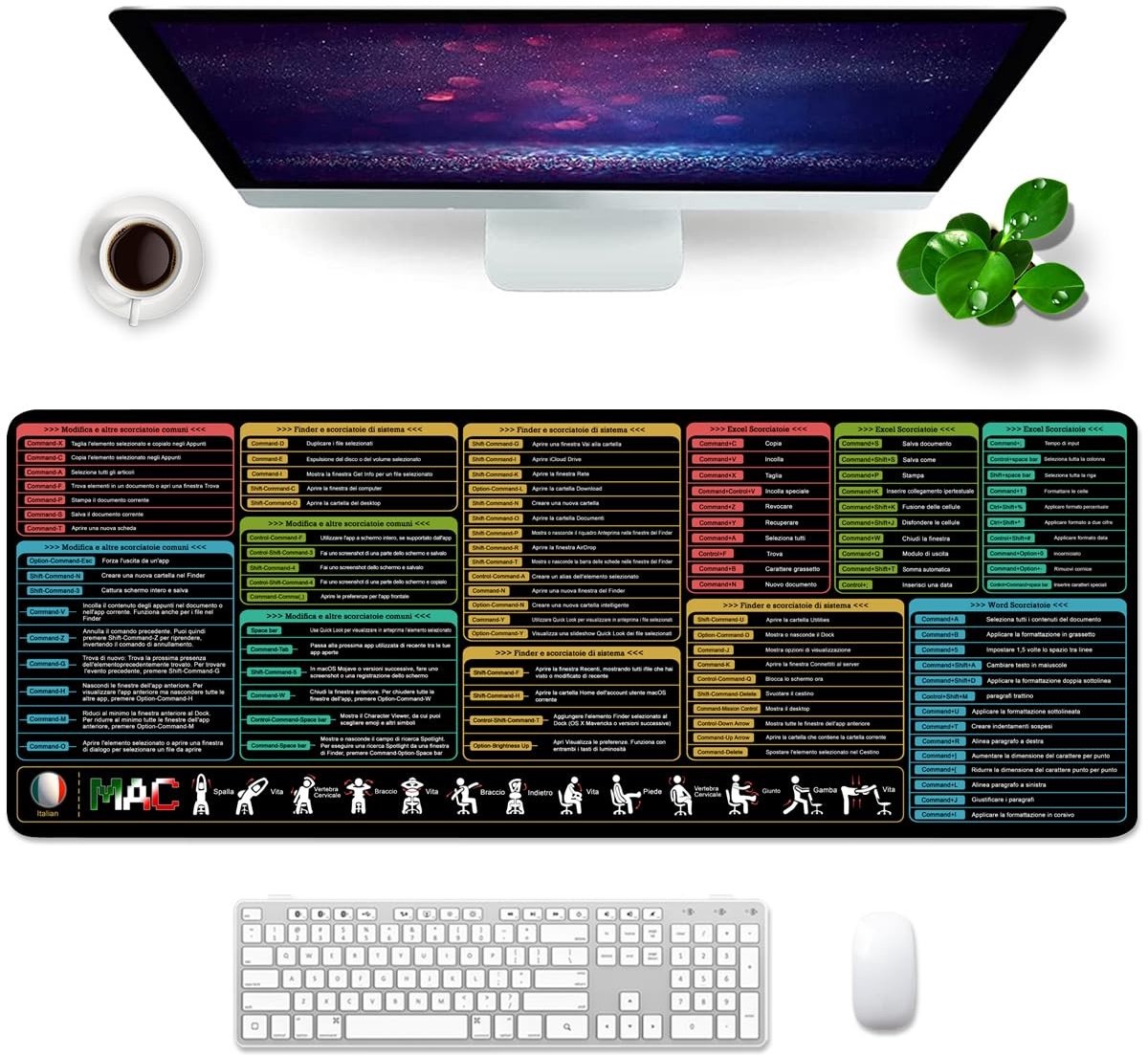 Omgoods - XL Gaming Muismat - 80 x 30 cm - Ideaal voor Desk Pad