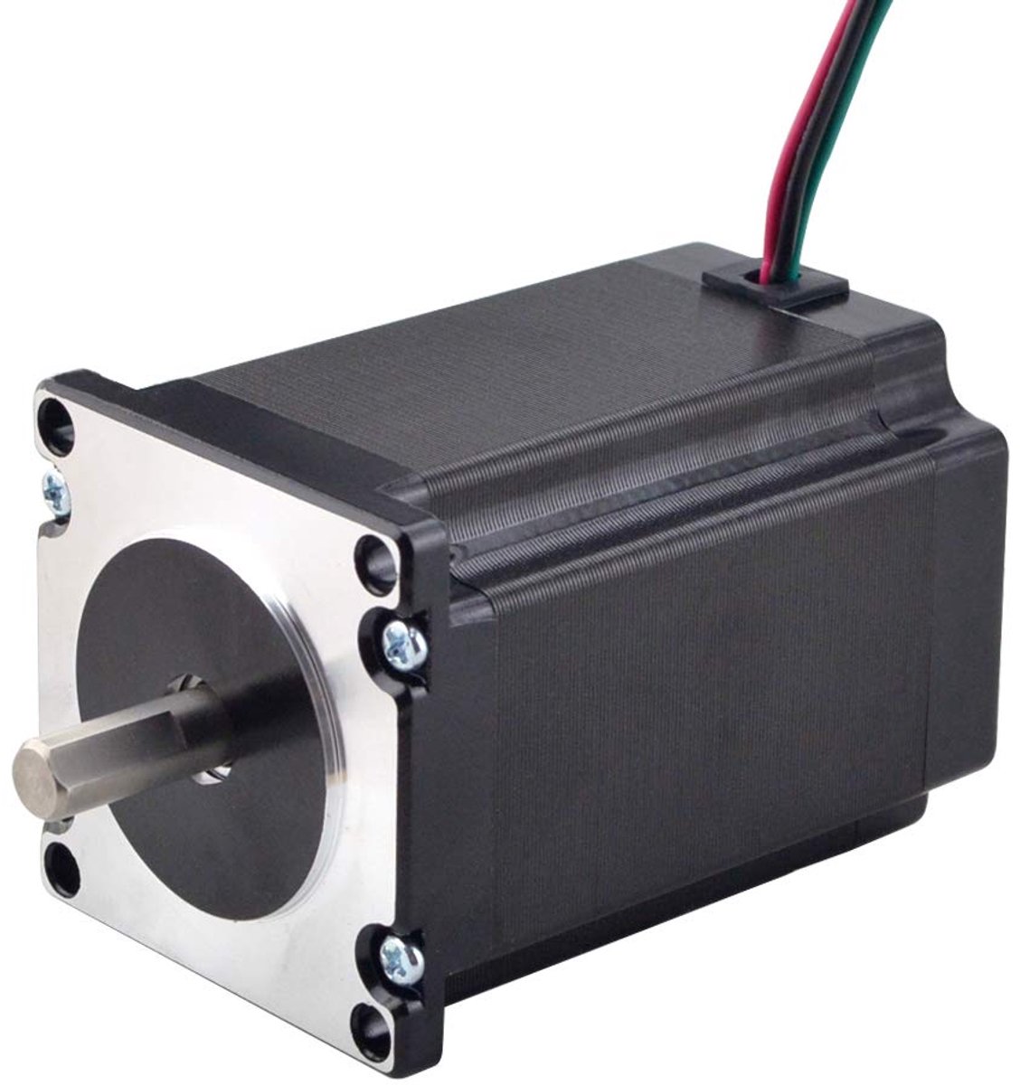 SnelShoppen - Nema 23 Stappenmotor 2,4 Nm (339,79 oz.in), 4,0 A, 8 mm Schacht, Compacte 57 x 57 x 82 mm, 4 Draden voor Precisie en Kracht