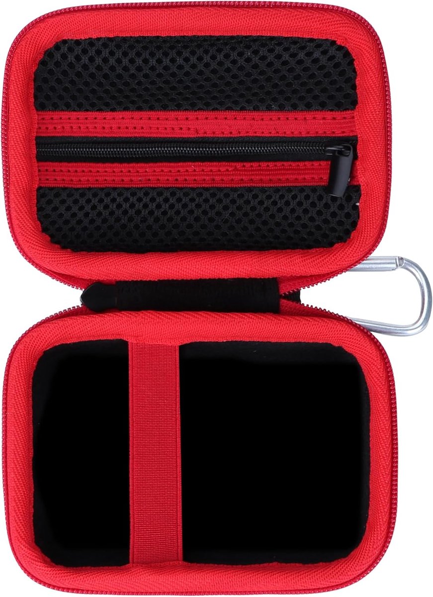 Harde draagtas compatibel met OM-systeem Tough TG-7 digitale camera/Olympus Tough TG-6 /TG-5/TG-4 actiecamera, Zwart/Rood, camera-specific, Geval