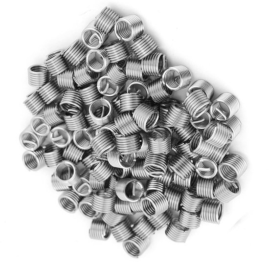 Kit 6Mm 304 RVS 100 Stuks 304 RVS Schroef Draad Mouw Draad Reparatie Insert Assortiment Kit M6X1.0X1.5D — afbeelding 3