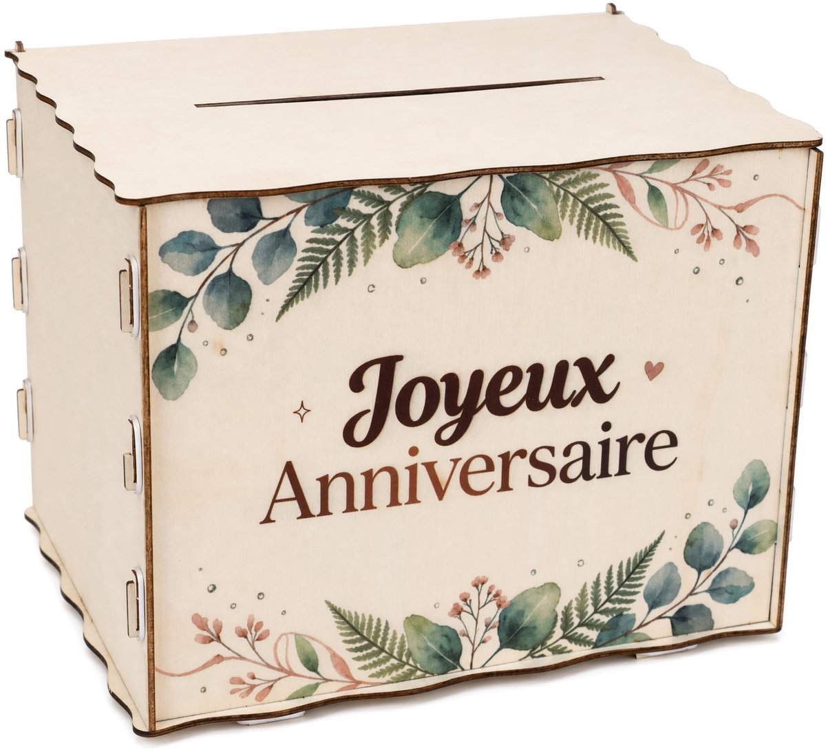 Omgoods - Houten Verjaardagskaarten Box - Geld- en Cadeauhouder