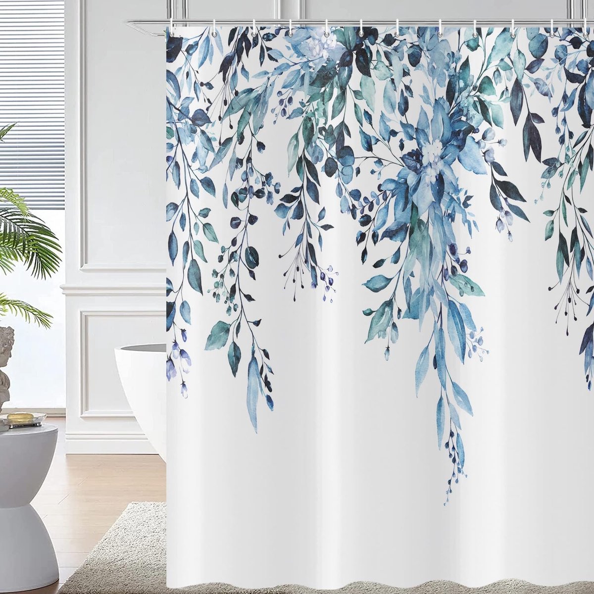 Omgoods - Douchegordijn met Blauwe Eucalyptus 180x180cm