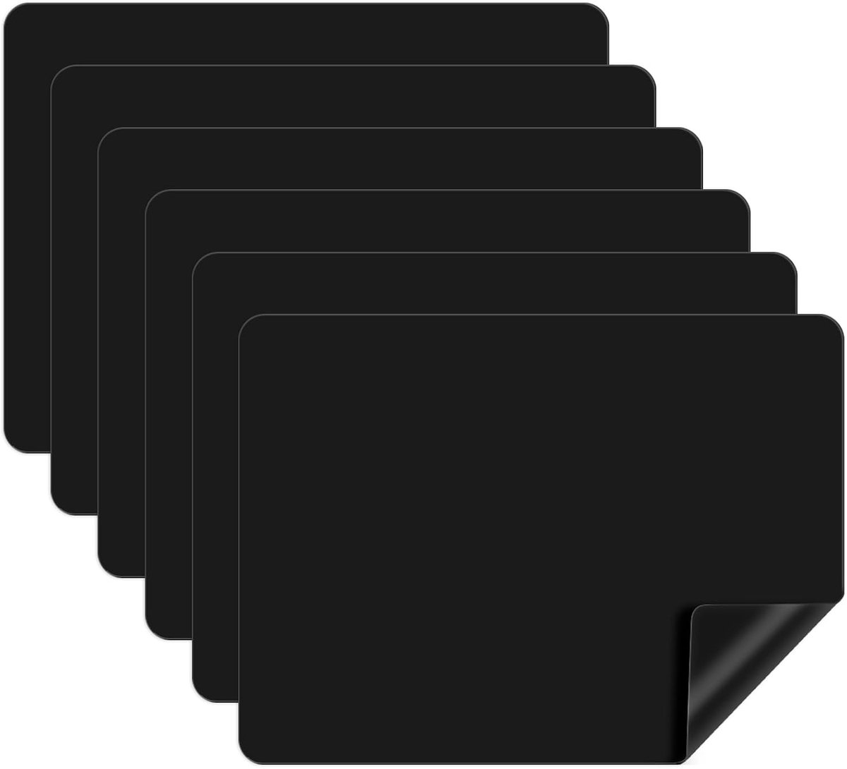 A3, 6 Stuks 40x30cm Siliconen Schilderonderlegger, Knutselonderlegger voor Kinderen, Antislip Siliconen Plaat voor Epoxyhars, Handwerk, Giethars (Zwart)