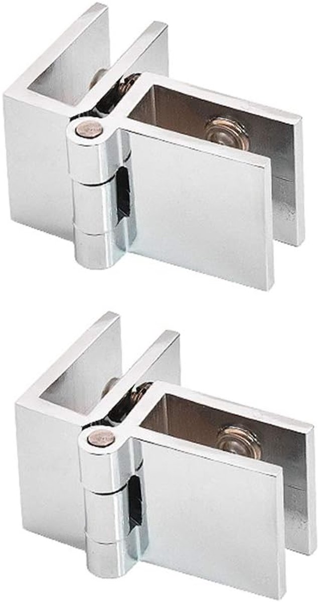 2 stuks 90 graden glazen deur clip klem scharnier geen boren glas naar glazen scharnier voor glas dikte 5 mm - 8 mm