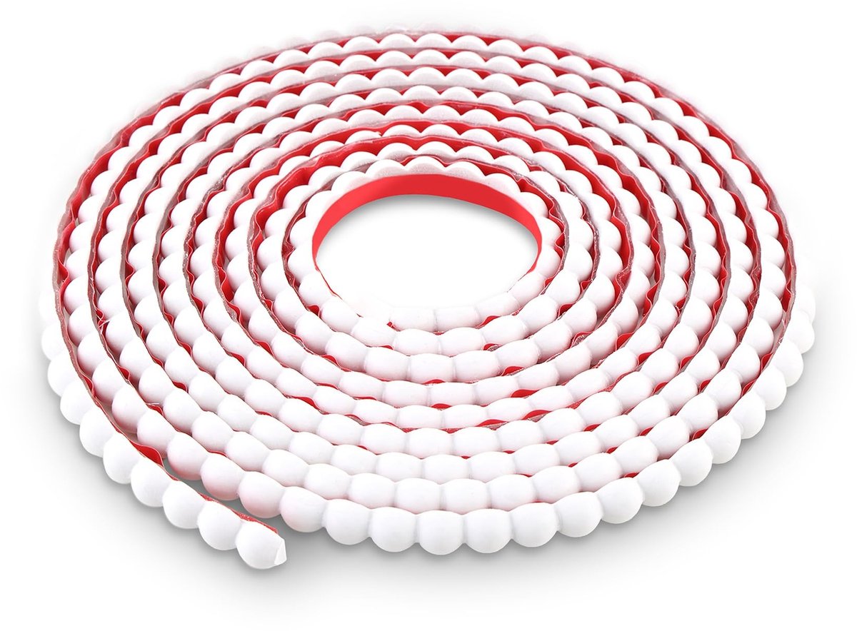 Omgoods - 5 m x 1 cm Zelfklevende Perl Moulure - Flexibele Decoratieve Strip voor Interieur