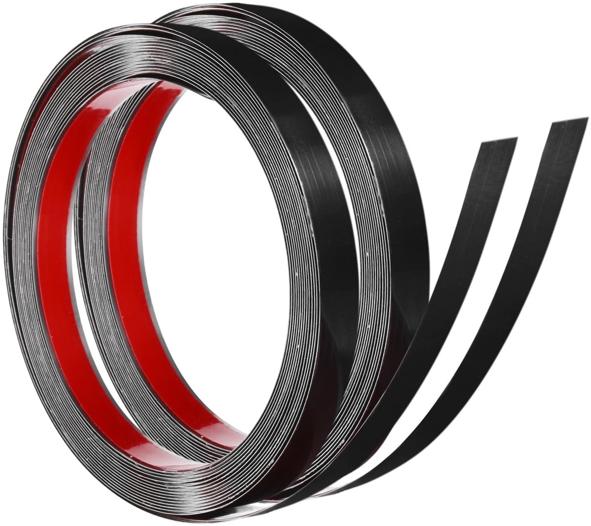 Omgoods - Pack van 2 Wandstrips 5 m x 15 mm Decoratieve Metaal Lijm voor Spiegelrand, Plafondtegels, Zwart