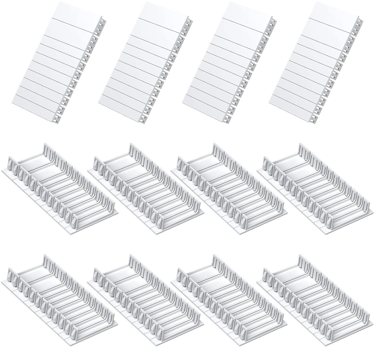 Sleufafdekking, 6 modules voor elektrisch paneel, gatafdekking, DIN-rail, mat grijs, clip-installatie zonder gereedschap, compatibel met vele merken elektrische kasten, 12 stuks