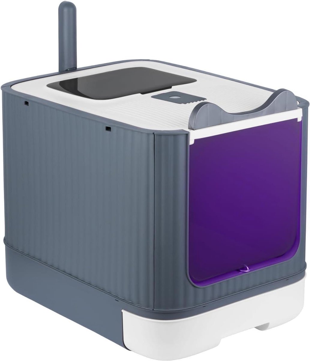 Kattenbak met Schep – Kattentoilet Zelfreinigend – Hygiënisch Houden – UV Desinfectie – 44.5 x 36.5 x 34.5 cm – Wit Kattenbak met Schep – Kattentoilet Zelfreinigend – Hygiënisch Houden – UV Desinfectie – 44.5 x 36.5 x 34.5 cm – Wit