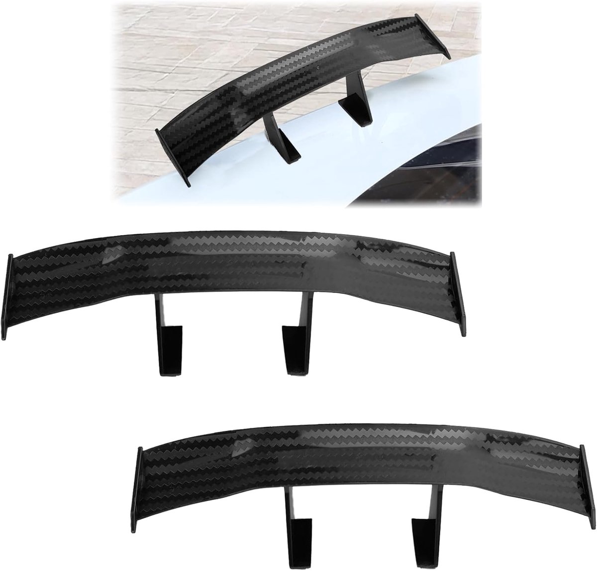 2 stuks Auto Spoiler, Universele Auto Mini Spoiler Lip, Koolstofvezel
