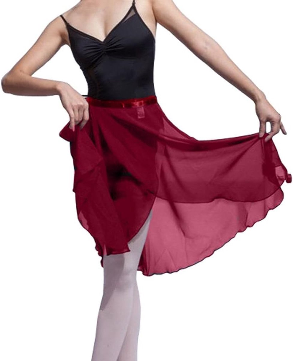 Vrouwen Meisjes Volwassen Sheer Wrap Rok Ballet Dance Dancewear